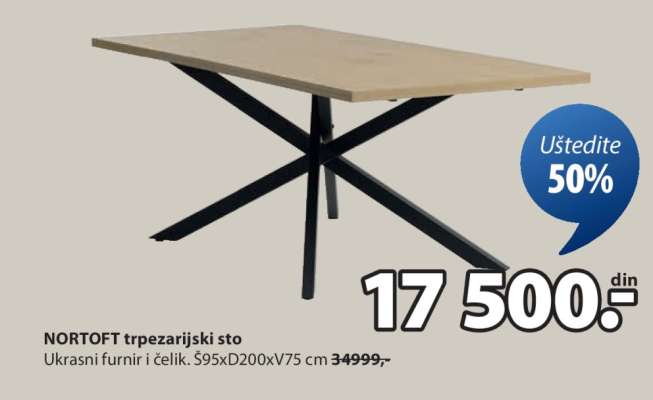 NORTOFT trpezarijski sto