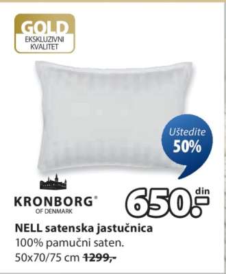 NELL SATENSKA JASTUČNICA