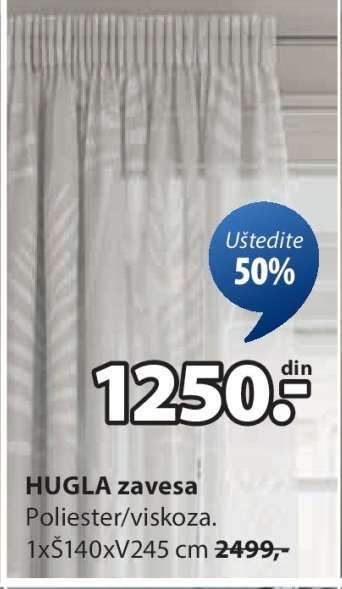 HUGLA zavesa