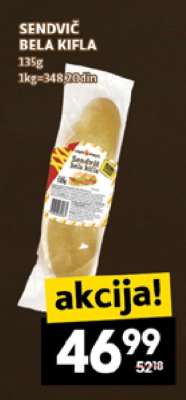 SENDVIČ BELA KIFLA