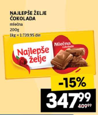 Najlepše želje čokolada