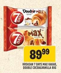 Kroasan 7 Days Max Kakao, Double Cocoa & Vanilla 80g