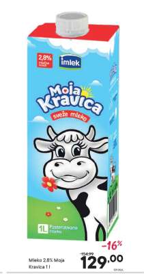 Mleko 2.8% Moja Kravica 1 l