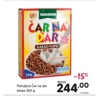 Pahuljice Čar na dar kakao 250 g