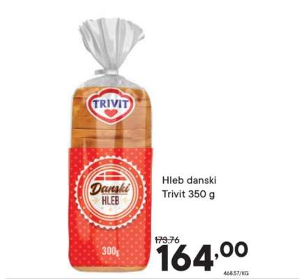 Hleb danski Trivit 350 g