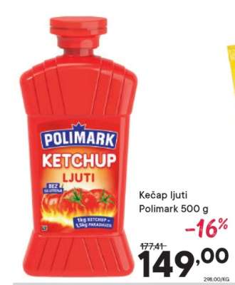 Kečap ljuti Polimark 500 g