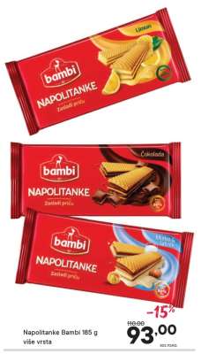 Napolitanke Bambi 185 g