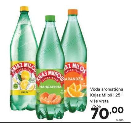 Voda aromatična Knjaz Miloš 1,25 l