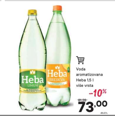 Voda aromatizovana Heba 1,5 l