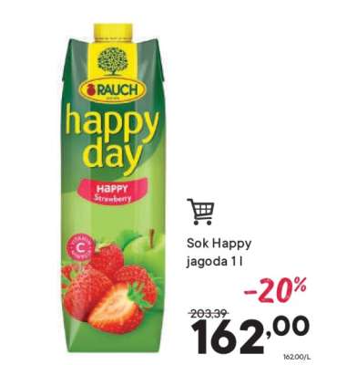 Sok Happy jagoda 1l