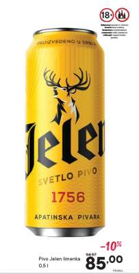 Pivo Jelen limenka