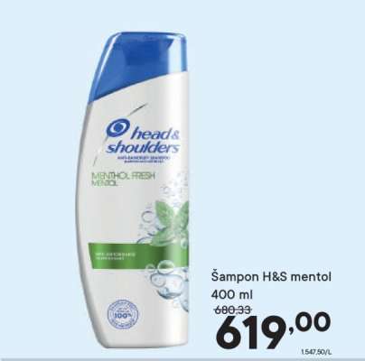 Šampon H&S mentol