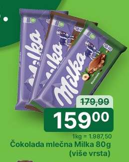 Čokolada mlečna Milka 80g