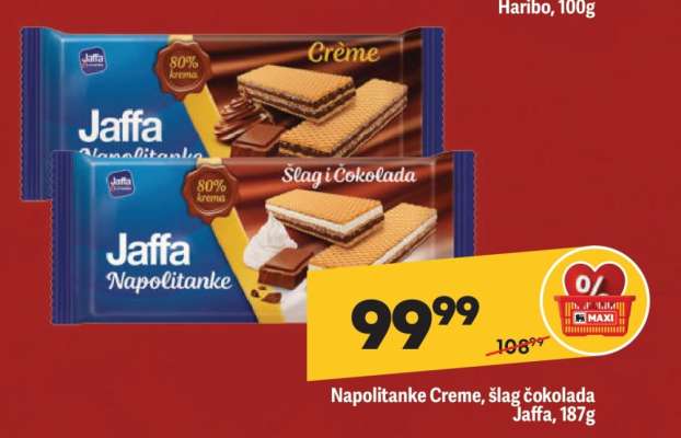 Napolitanke Creme, šlag čokolada