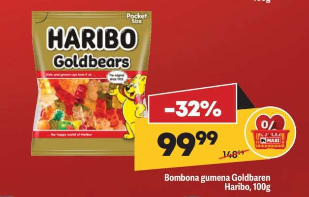 Bombona gumena Goldbaren Haribo 100g