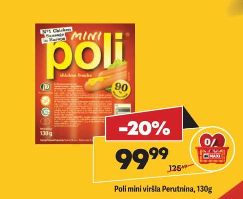 Poli mini viršla Perutnina 130g