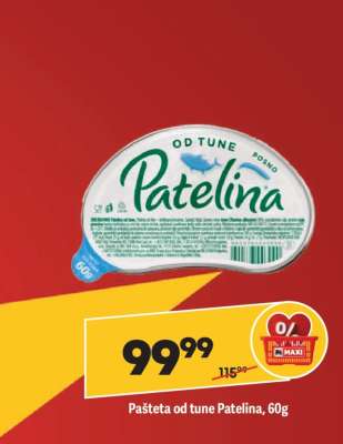 Pašteta od tune Patelina , 60g