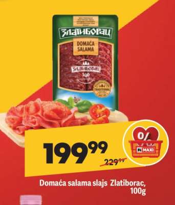 Domaća salama slajs Zlatiborac, 100g