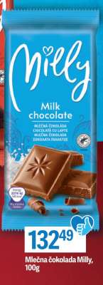 Mléčna čokolada Milly, 100g