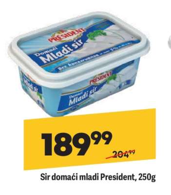Sir domaći mladi President, 250g