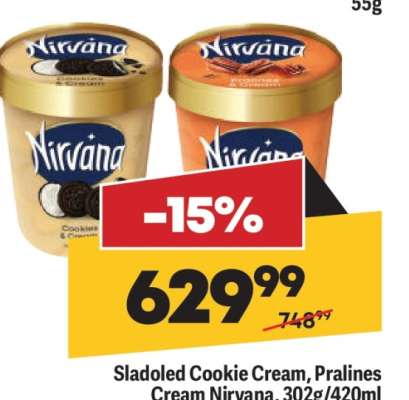 Sladoled Cookie Cream, Pralines Cream Nirvana, 302g/420ml