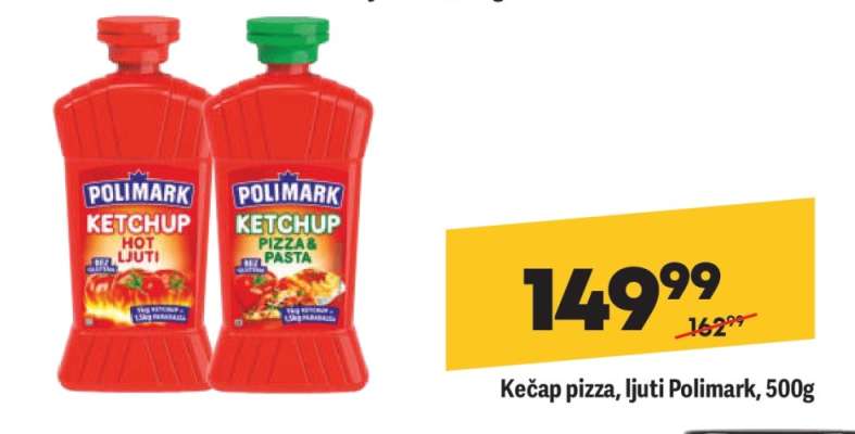 Kečap pizza ljuti Polimark 500g