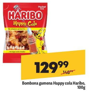Bombona gumena Happy cola Haribo 100g