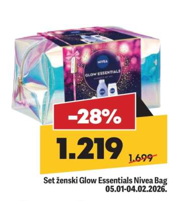 Set ženski Glow Essentials Nivea Bag