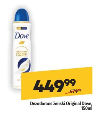 Dezodorans ženski Original Dove, 150ml