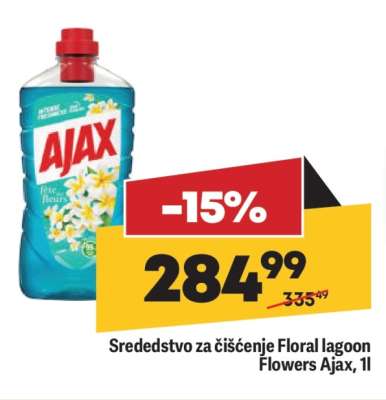 Srededstvo za čišćenje Floral lagoon Flowers Ajax, 1l