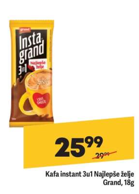 Kafa instant 3u1 Najlepše želje Grand 18g