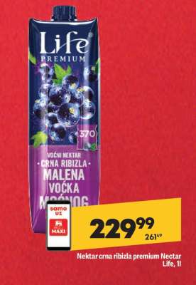 Nektar crna ribizla premium Nectar Life, 1l