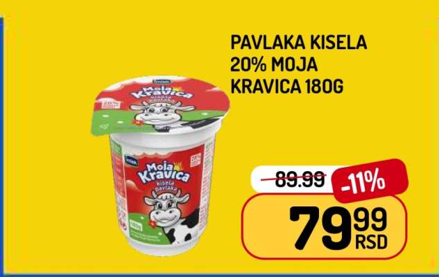 Pavlaka Kisela 20% Moja Kravica 180g