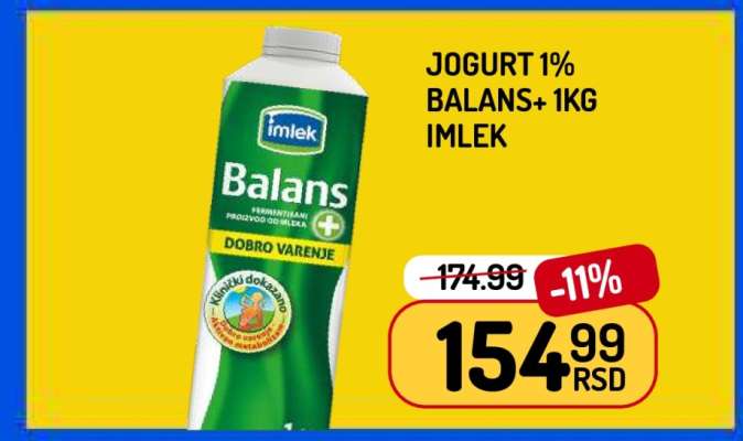Jogurt 1% Balans+ 1kg Imlek