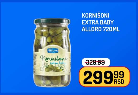Kornišoni Extra Baby Alloro 720ml