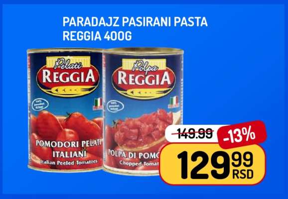 Paradajz Pasirani Pasta Reggia 400g