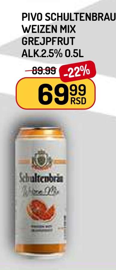 Pivo Schultenbrau Weizen Mix Grejpfrut
