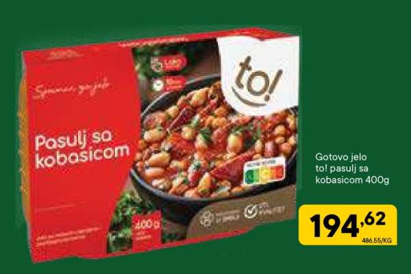 Gotovo jelo to! pasulj sa kobasicom 400g