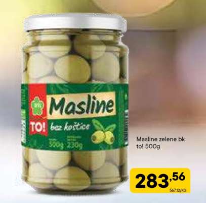 Masline zelene bk to! 500g