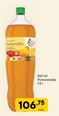Sok to! Pomorandža 1.5 l