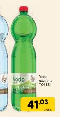 Voda gazirana TO! 1.5 l