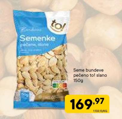 Seme bundeve pečeno to! slano