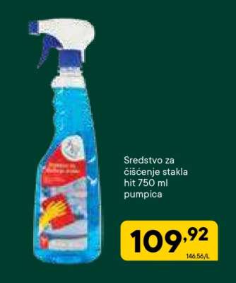 Sredstvo za čišćenje stakla hit 750 ml pumpica