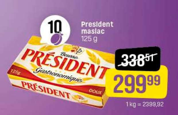 President maslac 125 g