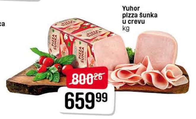 Yuhor pizza šunka u crevu