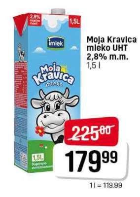 Moja Kravica mleko UHT 2,8 % m.m.
