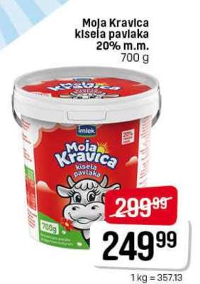 Moja Kravica kisela pavlaka 20% m.m.