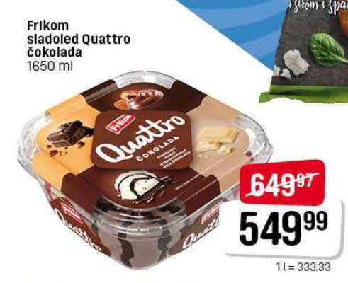 Frikom sladoled Quattro čokolada