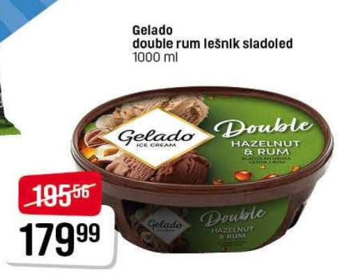 Gelado double rum lešnik sladoled