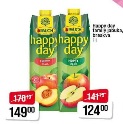 Happy Day Family Jabuka, Breskva 1l